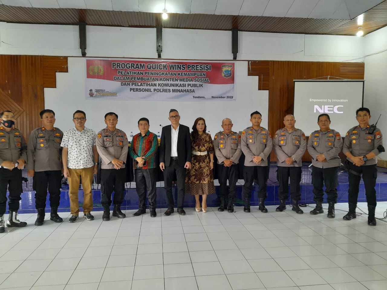 Pelatihan Quick Wins Presisi Polri, Polres Minahasa Hadirkan Sejumlah Akademisi Unima