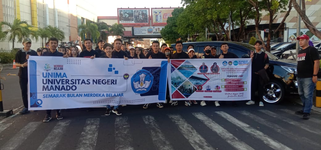 Unima Meriahkan Jalan Sehat Merdeka Belajar
