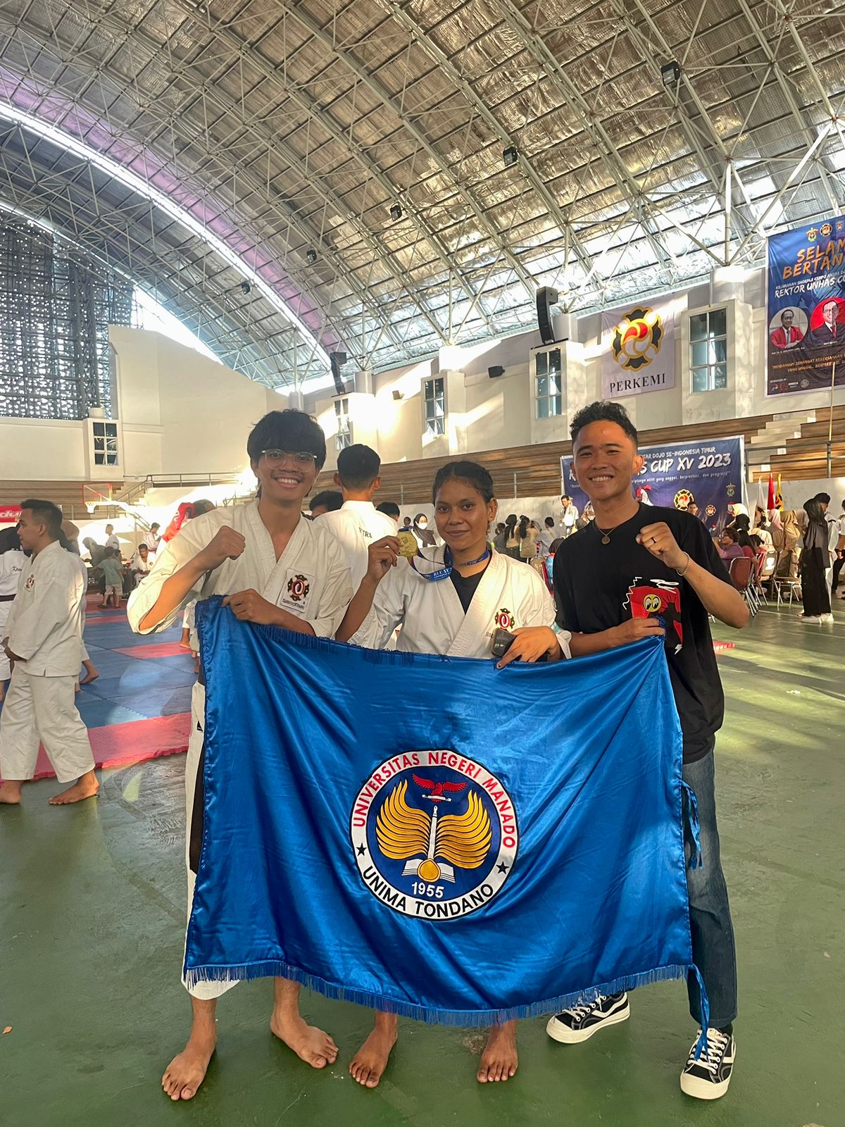 Kontingen Unima Boyong Medali Emas Dalam Kejuaraan Shorinji Kempo se-Indonesia Timur
