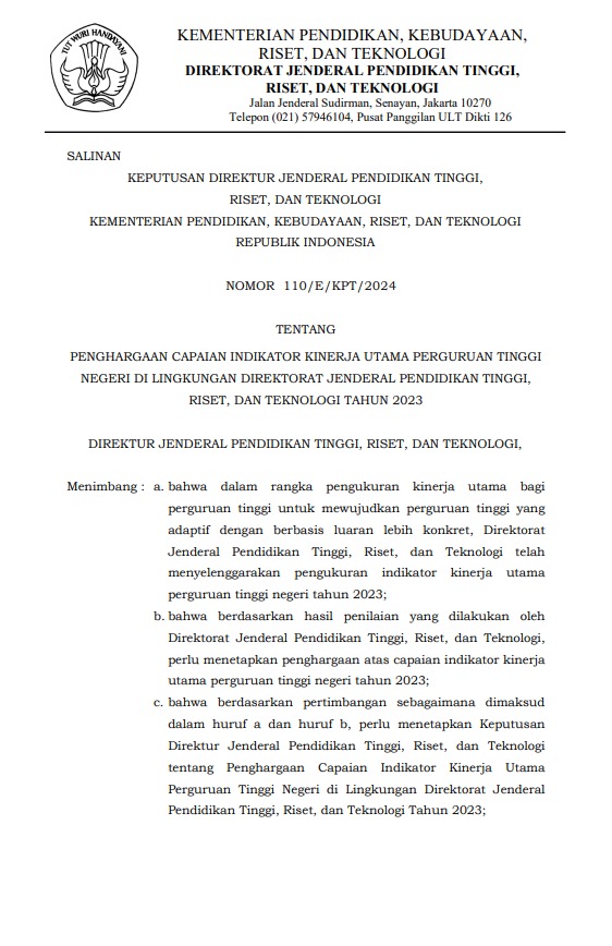 Dipimpin Rektor Prof Deitje Katuuk, Unima Raih IKU 2 dan Peringkat ke 9 Capaian IKU Liga PTN BLU Lingkup Diktiristek